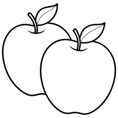 white apple illustration