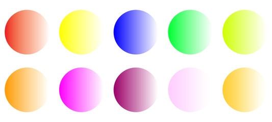 Gradient. Multicolor Sphere. Modern abstract background texture. Template for design. Vector Isolated objects.