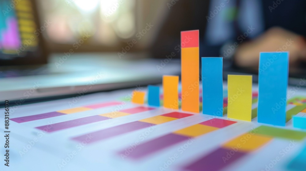 Poster a set of bar graphs comparing sales performance between different product categories in a retail rep