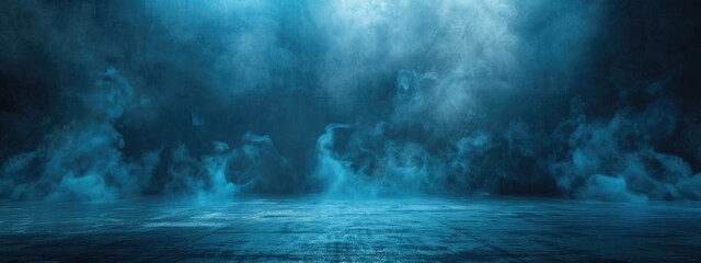 Obraz premium Dark street asphalt abstract smokey background and wallpaper with lights effect