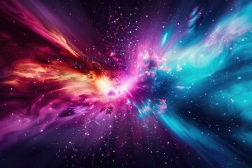 Cosmic Journey Spaceship in Vibrant Wormhole