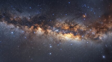 Fototapeta premium A starry night sky with a view of the Milky Way, providing a stunning cosmic background.