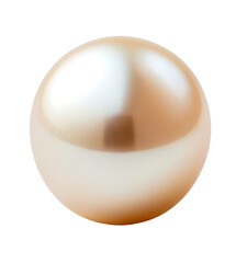 A single, lustrous golden South Sea pearl on a white background. Perfect for showcasing jewelry, luxury, or elegance.