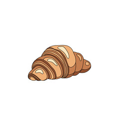 Croissant. Color vector image on a white background.
