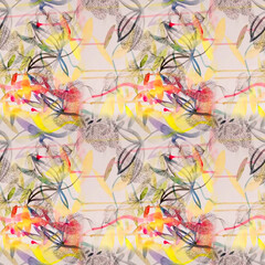 Seamless Shibori pattern, tie dye allover, textile, Shibori allover, dye pattern, watercolour pattern,design Abstract Print