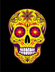 colorful mexican skull 