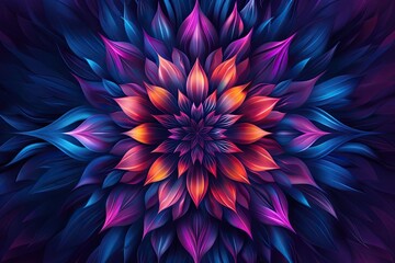 Obraz premium Majestic Mandala Intricate Symmetrical Patterns