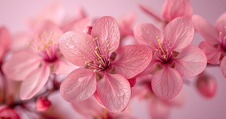 Obraz premium Cherry Blossom Blooms - Delicate Pink Flowers, Nature's Beauty