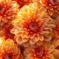 Beautiful Yellow and Orange Chrysanthemums