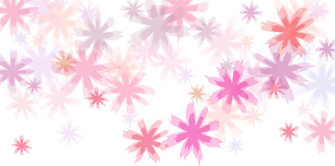 Spring tree flower parts. Japanese sakura petals spring confetti.