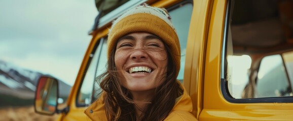 A happy camper, smiling brightly