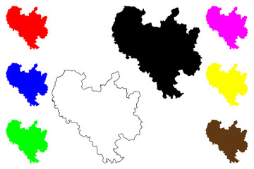 Binh Duong Province (Socialist Republic of Vietnam, Subdivisions of Vietnam) map vector illustration, scribble sketch Tinh Binh Duong map