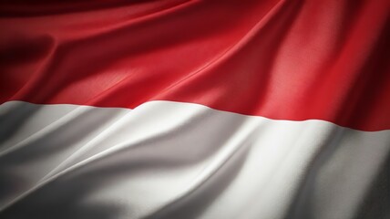 Indonesian flag background with fluttering wave effect. The concept of nationalism, patriotism and Indonesian independence day. For articles, social media and promotional campaigns.