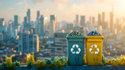 Optimized Waste Management System Powering a Sustainable Smart City Skyline