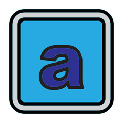 a Small Alphabet Vector Filled Icon Design