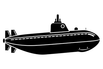 submarine silhouette vector illustration