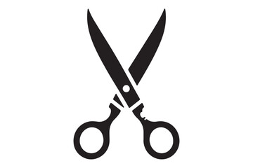 Minimalist Scissor Silhouette Vector Graphic