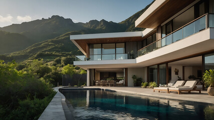 Fototapeta premium High-Resolution Image of a House with Breathtaking View