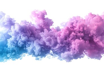 Naklejka premium Abstract Blue And Pink Ink Cloud Swirling In Water