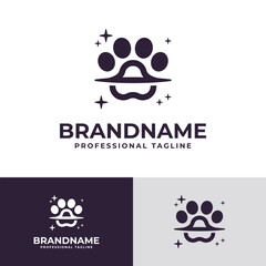 Paw Black Hole Logo, Perfect for Pet Care and Veterinary Services