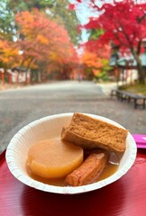 Oden is a traditional winter dish in Japan, that stews vegetables and fish cakes in dashi Japanese stock.