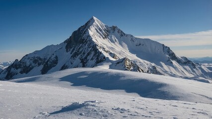 A Snowy Peak In The Austrian Alps