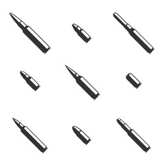 set-black-bullets-black-and-white-illustration
