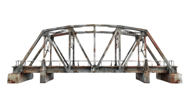 Iron bridge on a transparent background