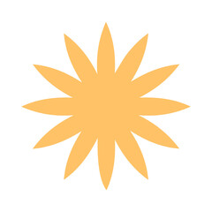 Flower clip art design on plain white transparent isolated background for card, shirt, hoodie, sweatshirt, apparel, tag, mug, icon, poster or badge