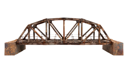 Iron bridge on a transparent background