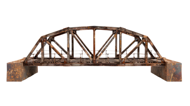 Iron bridge on a transparent background