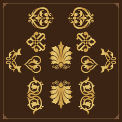 Vector set of calligraphic design elements. Can be used for invitations, congratulation