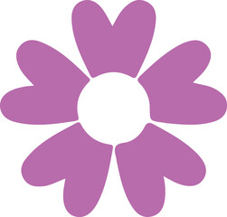 Flower clip art design on plain white transparent isolated background for card, shirt, hoodie, sweatshirt, apparel, tag, mug, icon, poster or badge