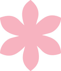 Flower clip art design on plain white transparent isolated background for card, shirt, hoodie, sweatshirt, apparel, tag, mug, icon, poster or badge