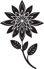 Delicate Flower Silhouette: A Stunning Outline of Nature's Beauty, Capturing the Grace and Elegance of Blossoms in Soft, Flowing Contours, Symbolizing Growth, Renewal, and Natural Harmony