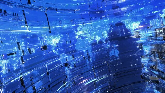 Curve world map loop background