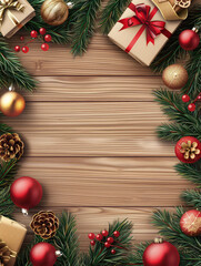 christmas wooden background