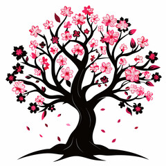 Fototapeta premium silhouette of tree