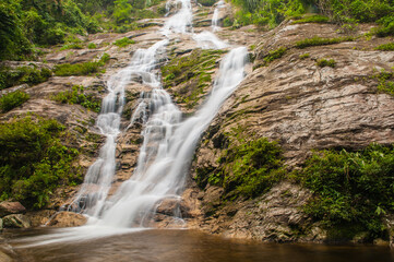 Obraz premium Waterfall in the national park forest