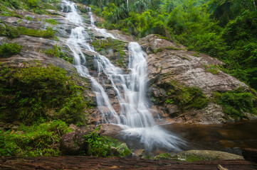 Obraz premium Waterfall in the national park forest