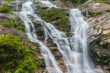 Obraz premium Waterfall in the national park forest