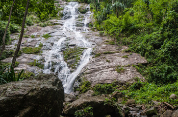 Waterfall in the national park forest