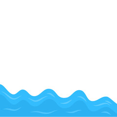 Blue wave Water flat vector 