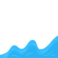 Blue wave Water flat vector 