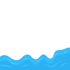 Blue wave Water flat vector 