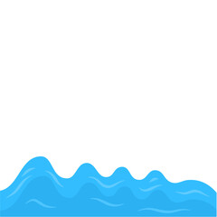 Blue wave Water flat vector 