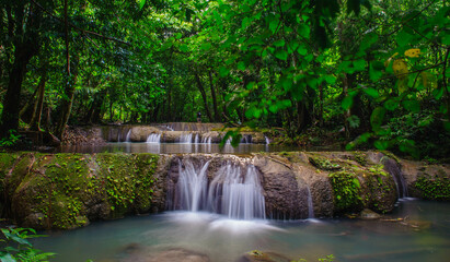 Waterfall in the national park forest