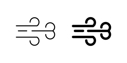 Wind Icon Symbol isolated white background. vector illustration. color editable.mpan