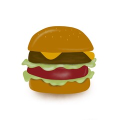 Hamburger buns with cheese on background.