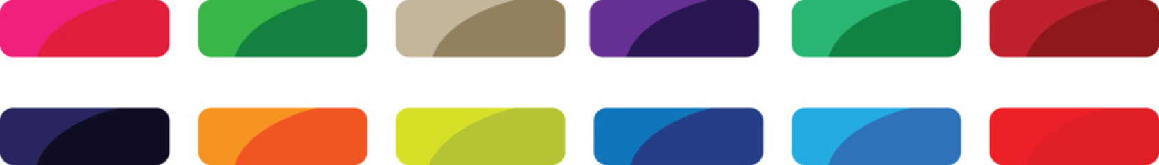 Colorful web button collection flat style vector design decoration.eps10